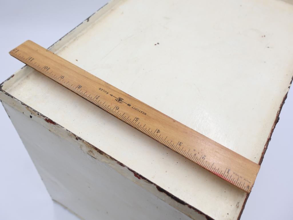 Vintage Metal Bread Box/Fruit Shelf - 8