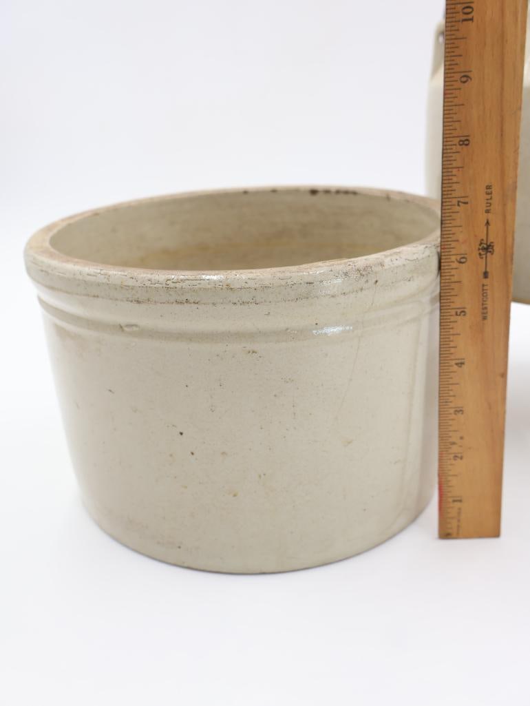 Stoneware Bean Pot and Short Crock - 2