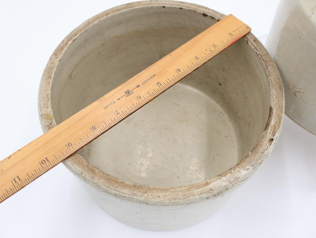 Stoneware Bean Pot and Short Crock - 3