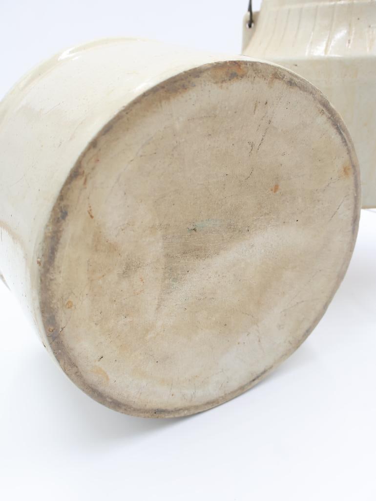 Stoneware Bean Pot and Short Crock - 7