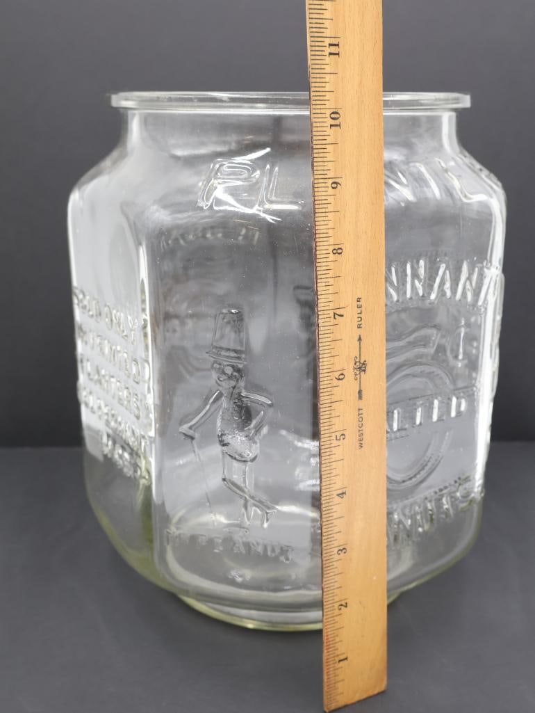Vintage Planters Peanuts Glass Store Display Jar - 2
