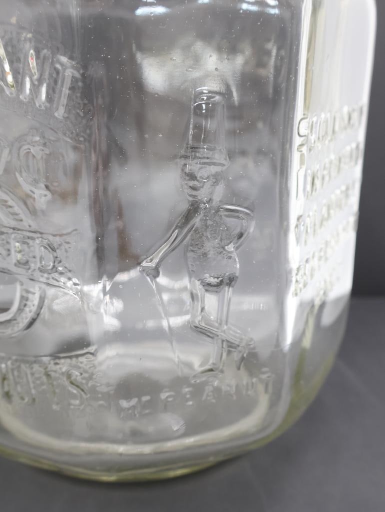 Vintage Planters Peanuts Glass Store Display Jar - 5