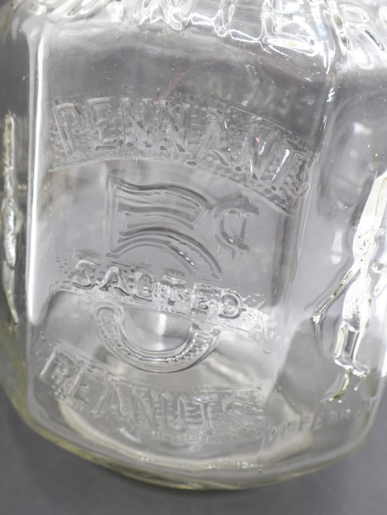 Vintage Planters Peanuts Glass Store Display Jar - 6