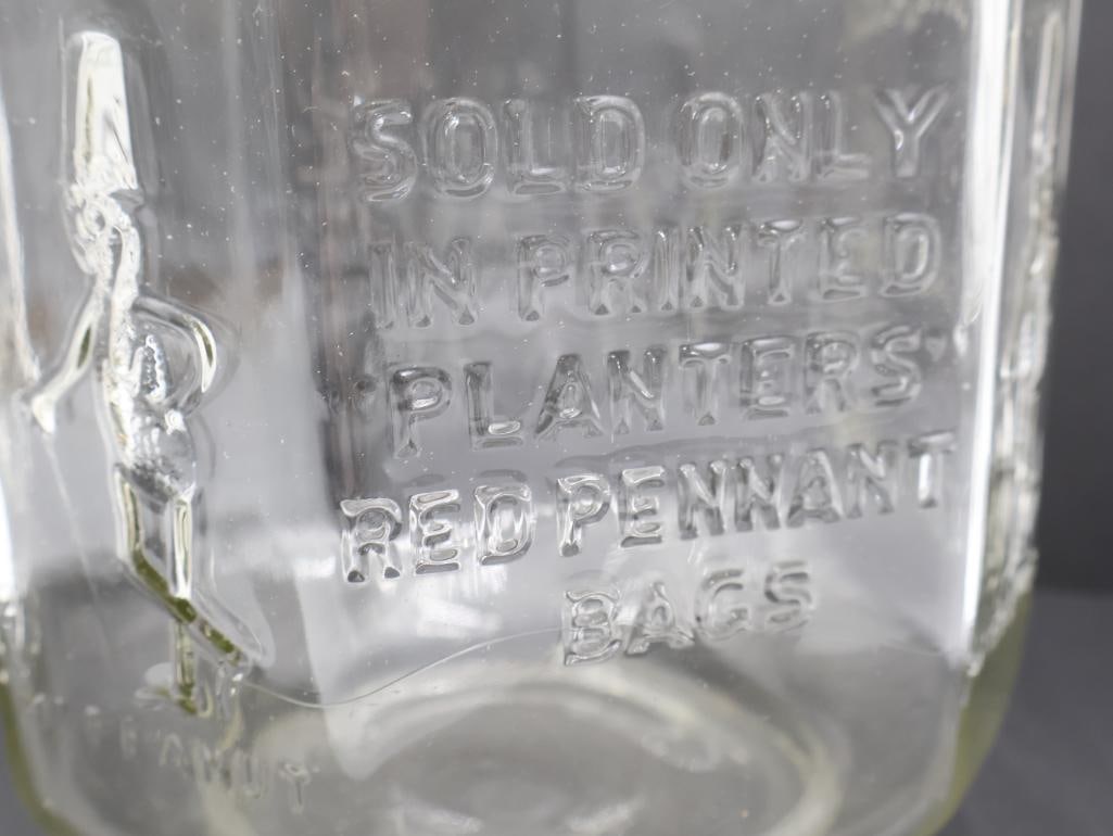Vintage Planters Peanuts Glass Store Display Jar - 7