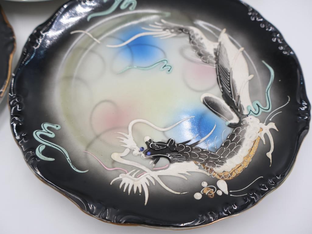 Vintage Dragonware Tea Set with Lithophane Tea Cup - 10