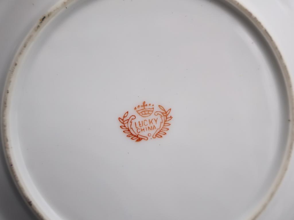 Vintage Dragonware Tea Set with Lithophane Tea Cup - 11