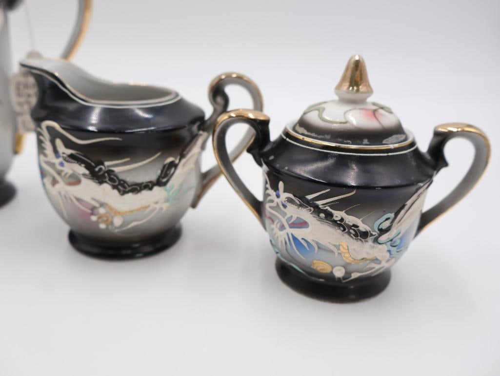 Vintage Dragonware Tea Set with Lithophane Tea Cup - 15