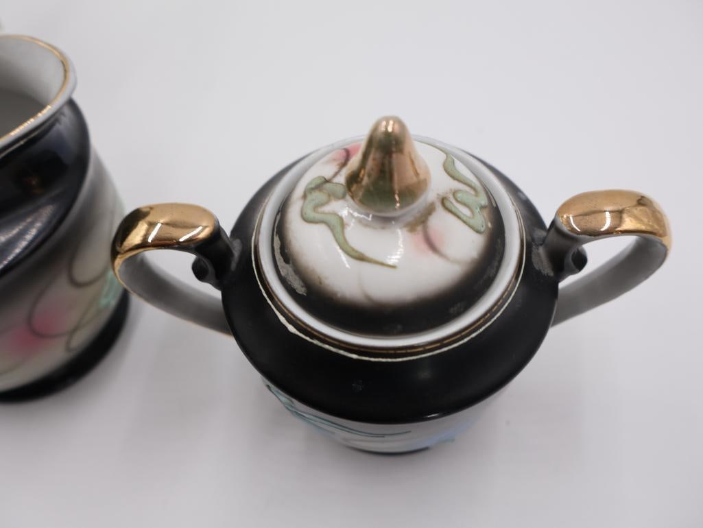 Vintage Dragonware Tea Set with Lithophane Tea Cup - 17