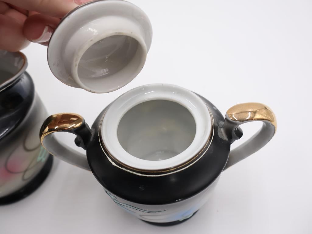 Vintage Dragonware Tea Set with Lithophane Tea Cup - 18