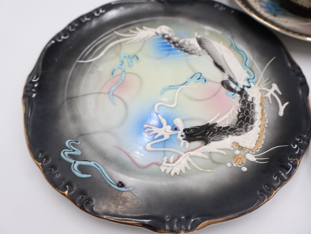 Vintage Dragonware Tea Set with Lithophane Tea Cup - 9