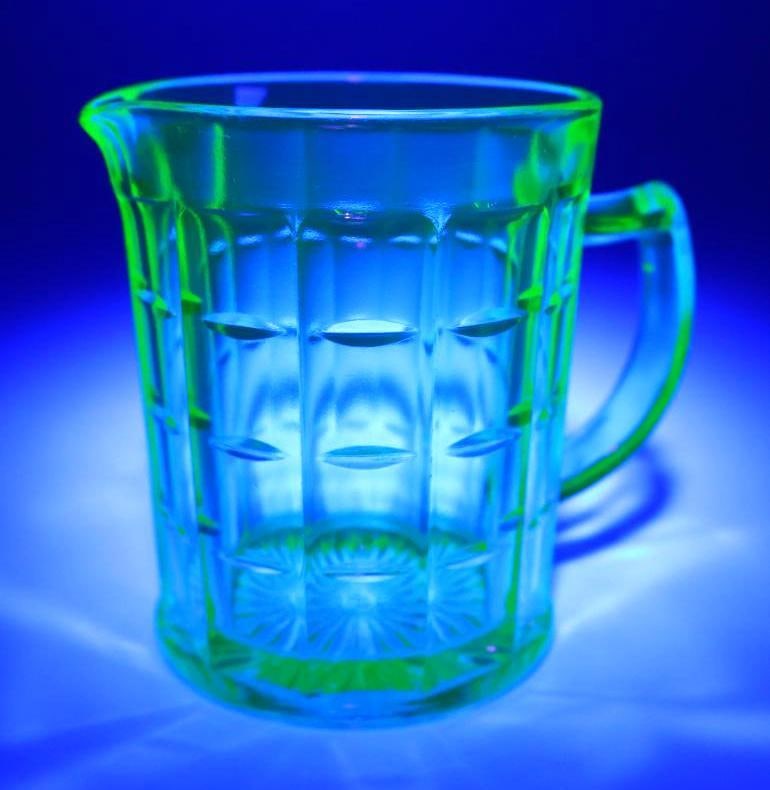 Vintage Green Uranium Glass Creamer (1 of 5)
