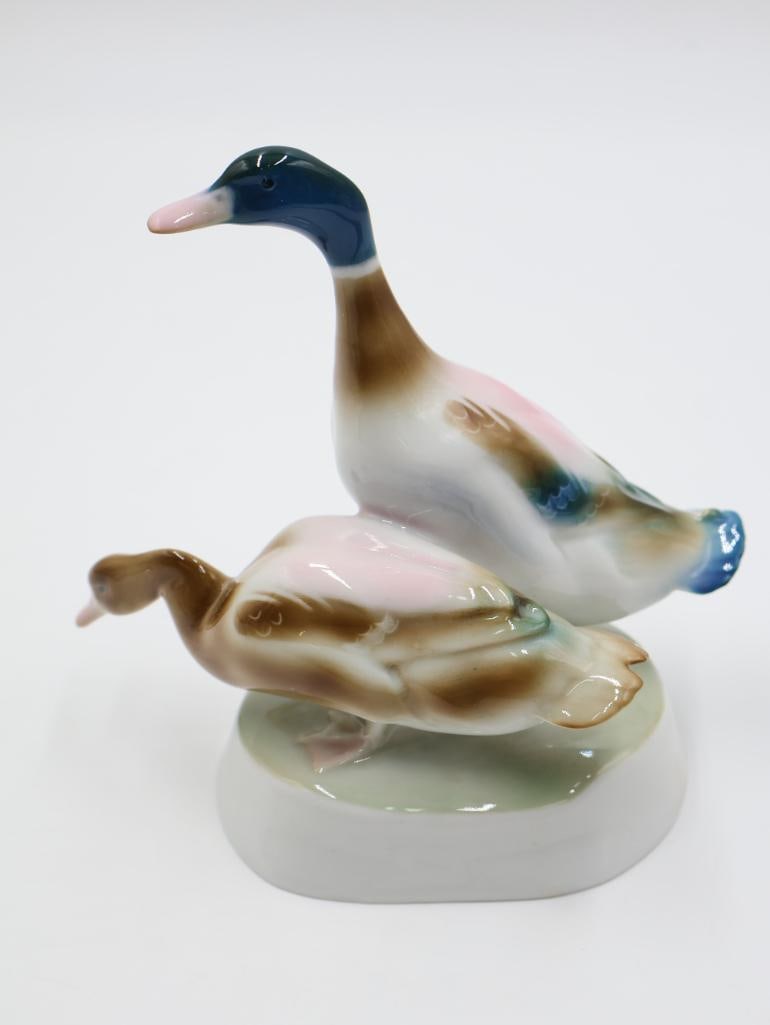 Vintage Lladro and Zsolnay Goose and Duck Statues - 7