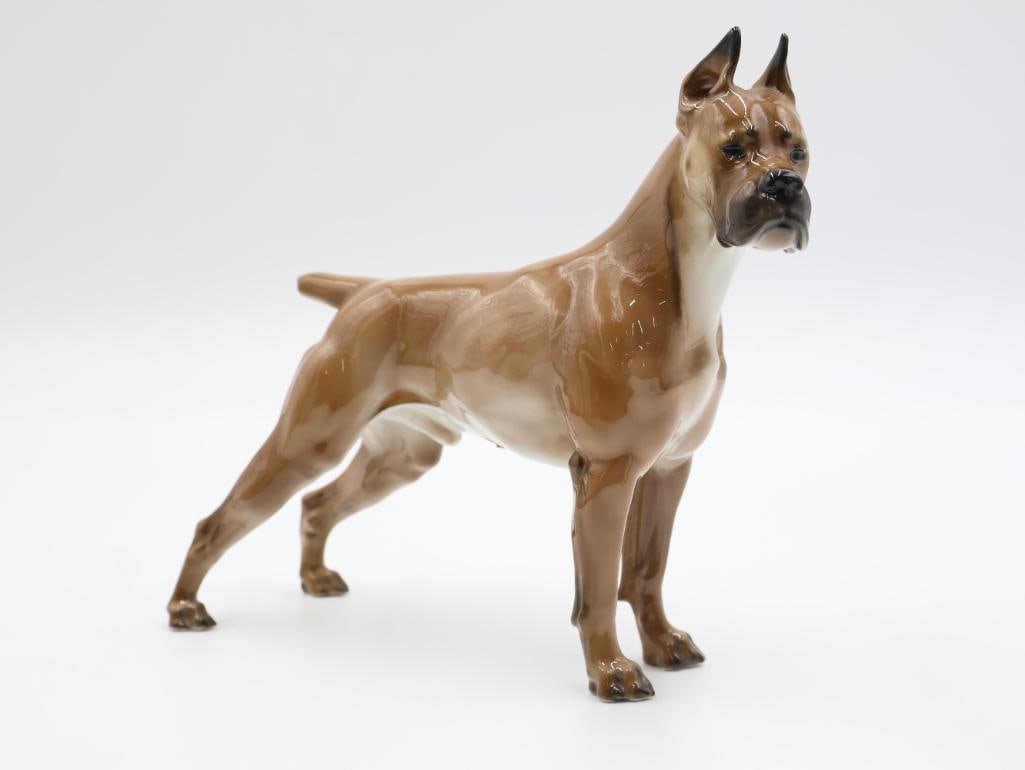 Vintage Rosenthal Porcelain Boxer Dog Figurine: Great Condition Rosenthal boxer statue, about 8" tall