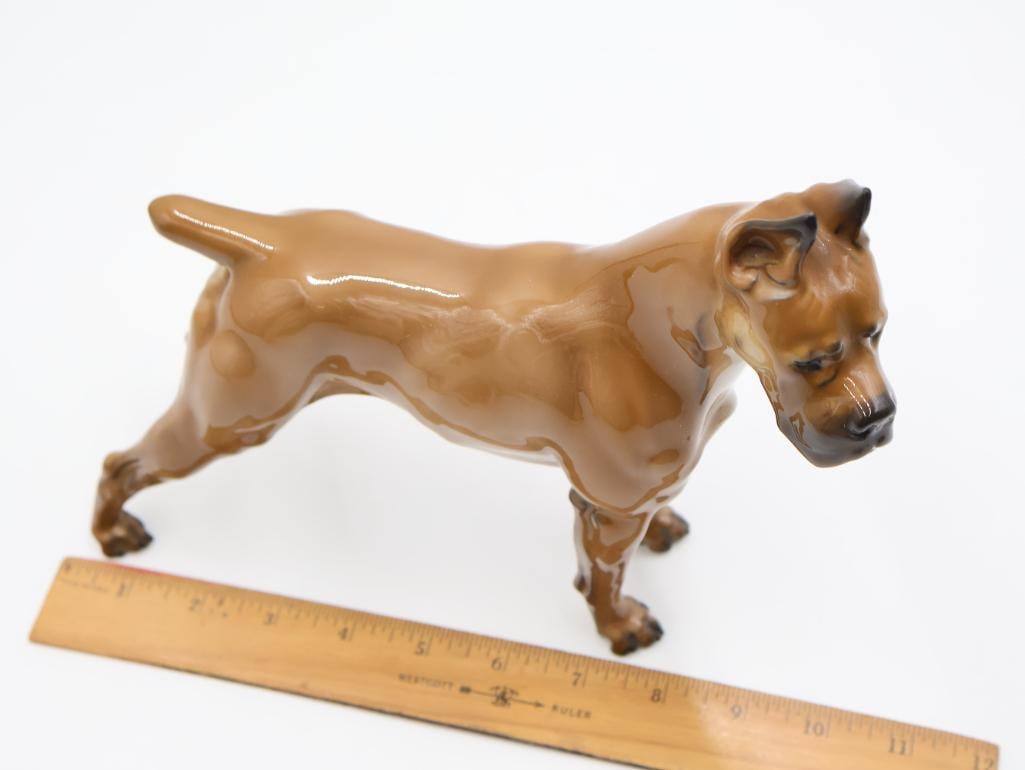 Vintage Rosenthal Porcelain Boxer Dog Figurine - 3