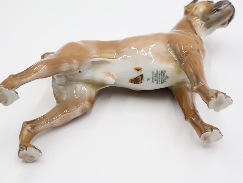 Vintage Rosenthal Porcelain Boxer Dog Figurine - 8