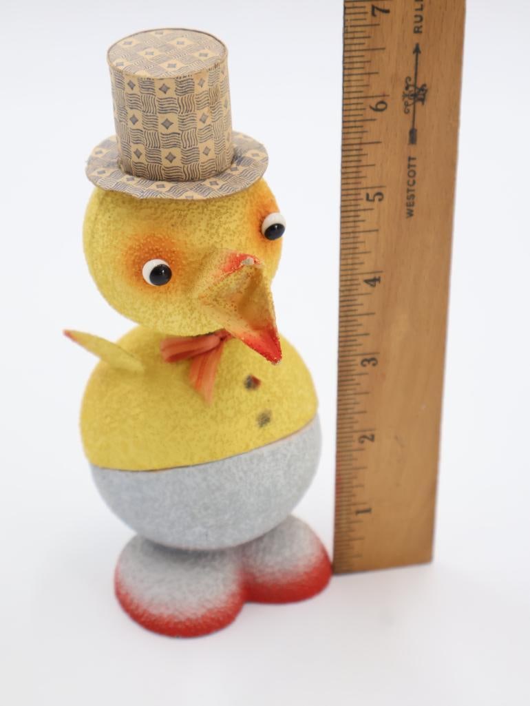 Vintage German Papier-Mache Easter Candy Container with Top Hat - 2