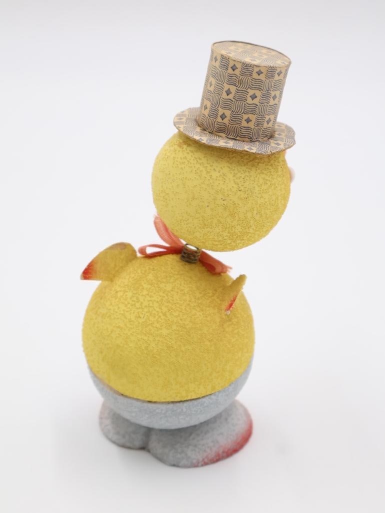 Vintage German Papier-Mache Easter Candy Container with Top Hat - 4