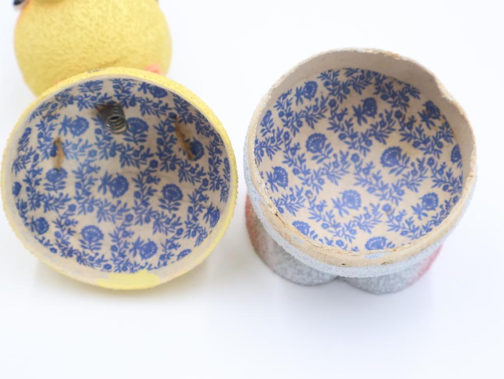 Vintage German Papier-Mache Easter Candy Container with Top Hat - 7