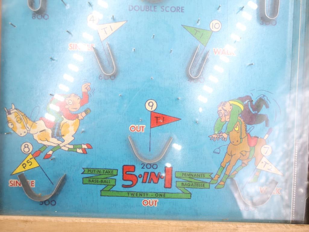 Vintage Poosh-M-Up Big 5 Tabletop Pinball Game - 3