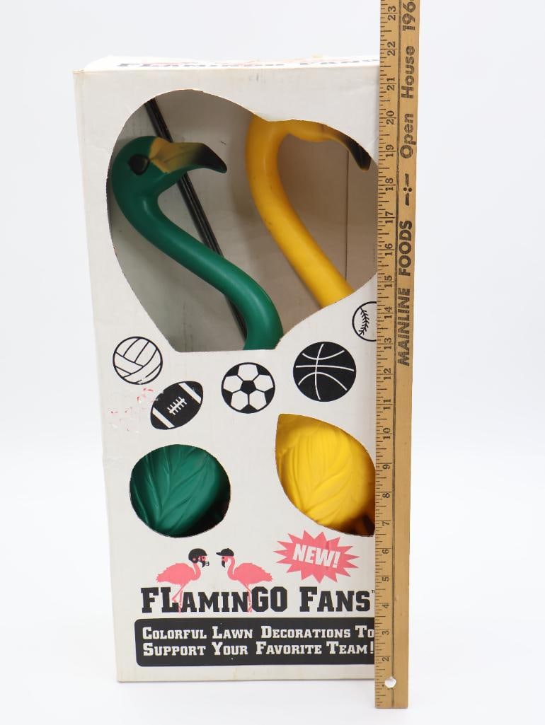 Vintage Flamingo Fans Oregon Ducks Green and Yellow Lawn Decorations - 2