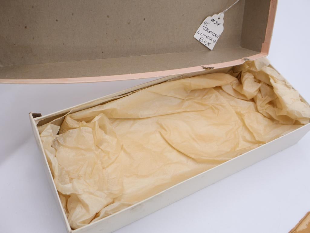 Vintage 1949 Advertising Pin Up Calendar and Vintage Jantzen Lingerie/Swimwear box - 12