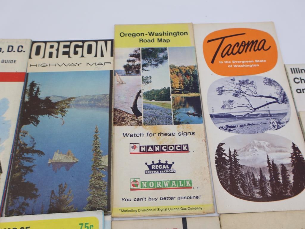 Vintage Collection of Maps including Texaco, Mobilgas, Conoco, and More - 3