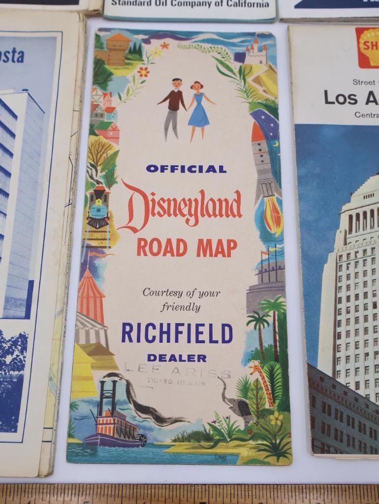 Vintage 1955 Disneyland Map and More California Vintage Maps - 3