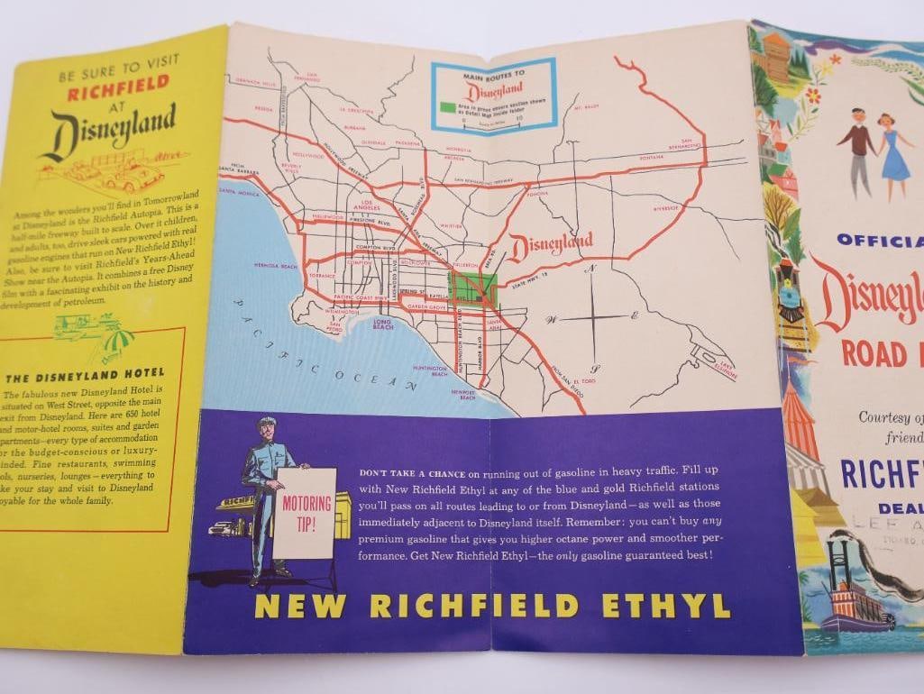 Vintage 1955 Disneyland Map and More California Vintage Maps - 6