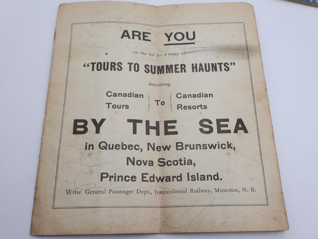 Antique 1910 Intercolonial Railway Leaflet and More Travel/Automobile Ephemera - 7