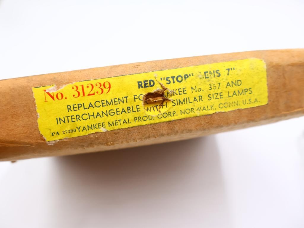 Two Vintage Stop Sign Signal Replacement Glass - 7