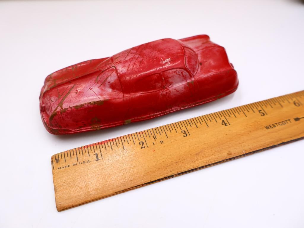 Wooden Truck Toy Car Display Rack and Various Hot Wheel and Vintage Toy Cars - 5