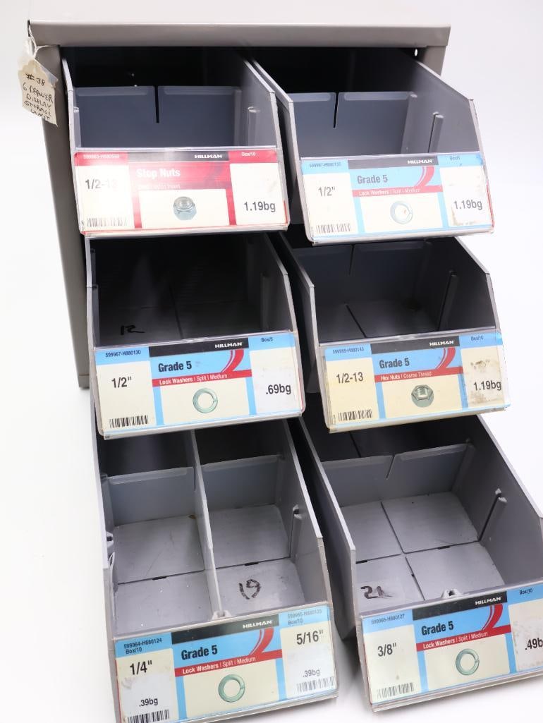 Hillman Smaller Storage Cabinet 6 Drawer Steel Organizer - 6