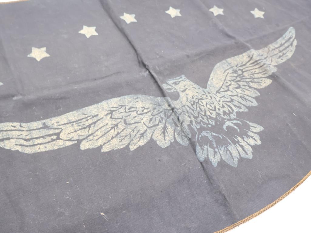 Vintage WWII Half Circle Eagle and Stars Banner - 2