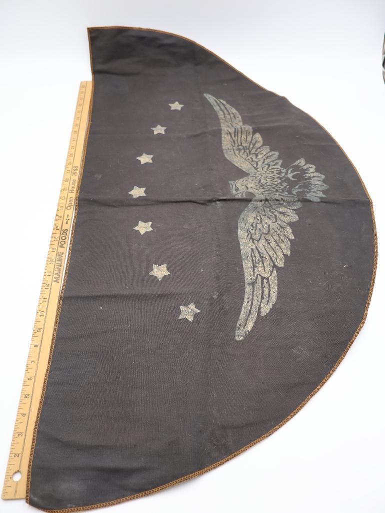 Vintage WWII Half Circle Eagle and Stars Banner - 3