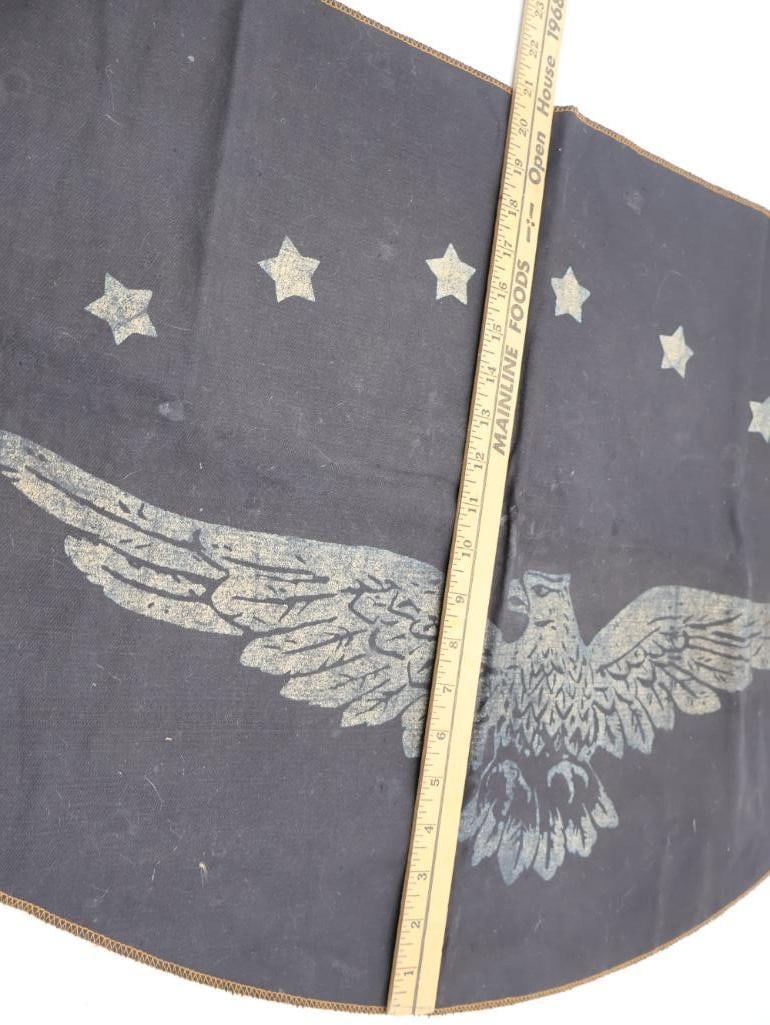 Vintage WWII Half Circle Eagle and Stars Banner - 4