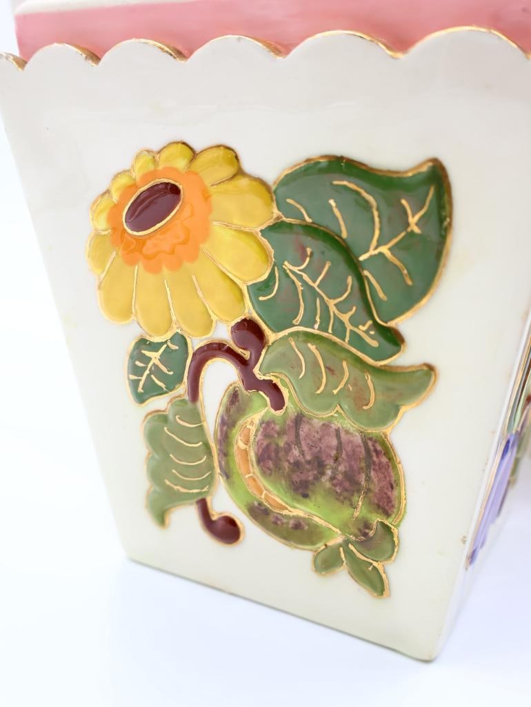 Vintage Floral Ceramic Canisters - 11