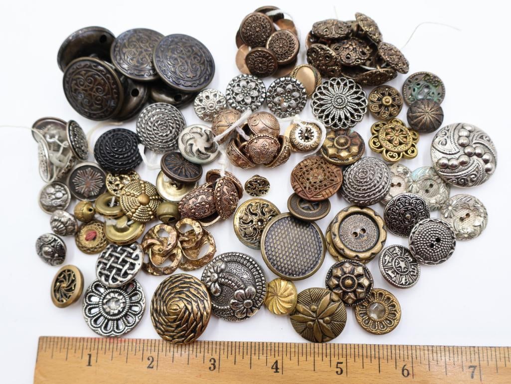 Collection of Vintage Metal Buttons - 2