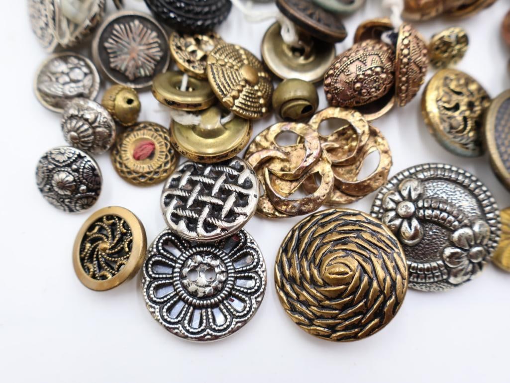 Collection of Vintage Metal Buttons - 3