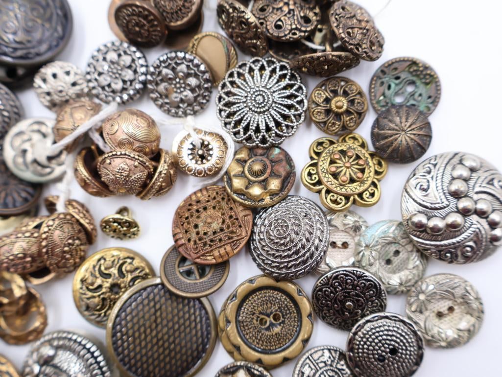 Collection of Vintage Metal Buttons - 7