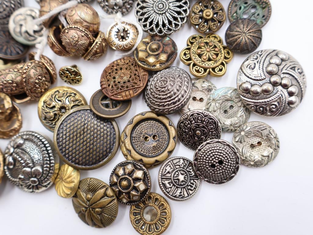 Collection of Vintage Metal Buttons - 8