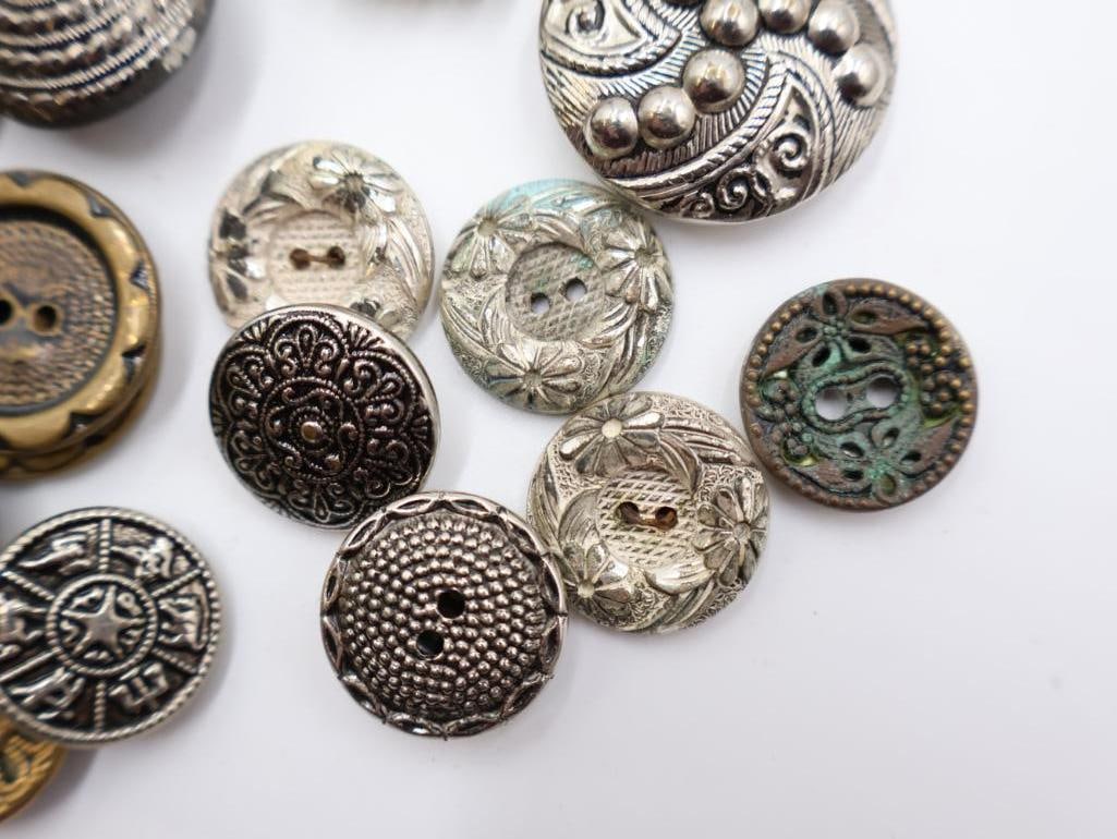 Collection of Vintage Metal Buttons - 9