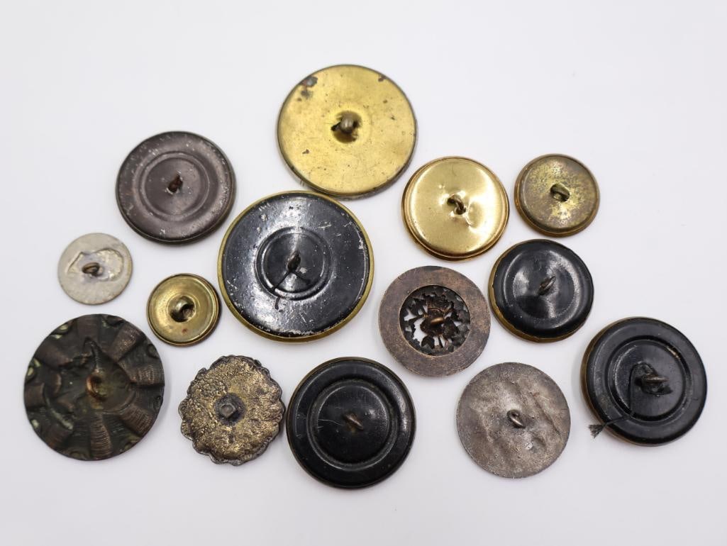 Antique Mythological Metal Picture Buttons - 8