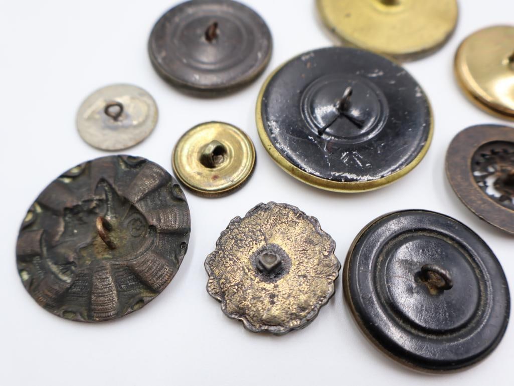 Antique Mythological Metal Picture Buttons - 9