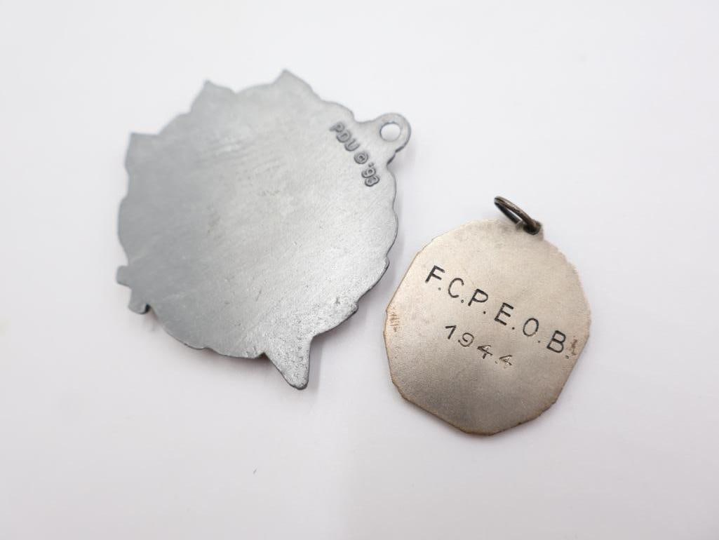 Vintage Bronze and Enamel Sports Medals and Pendants - 17