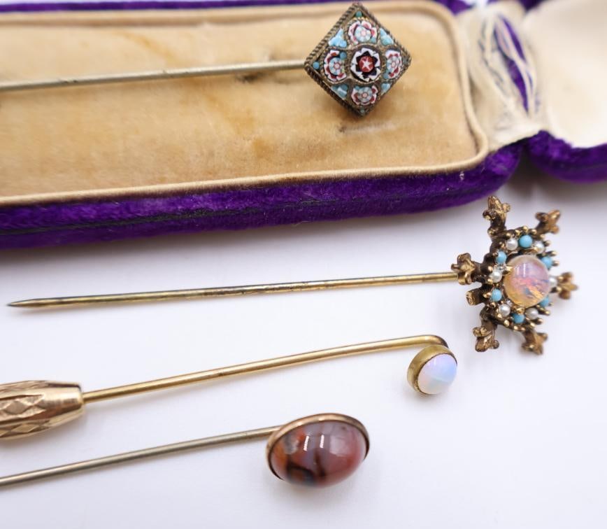 Four Vintage Stick Pins - 2