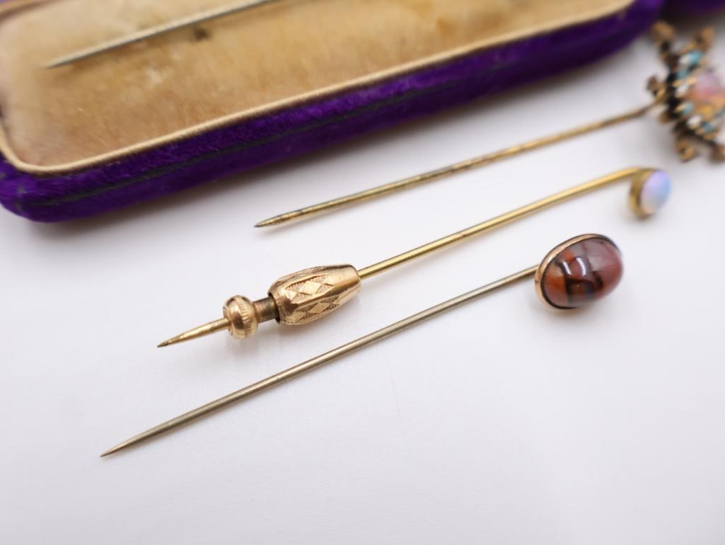 Four Vintage Stick Pins - 4