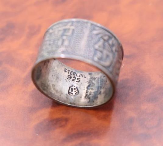 Two Historically Styled Sterling Rings - 4