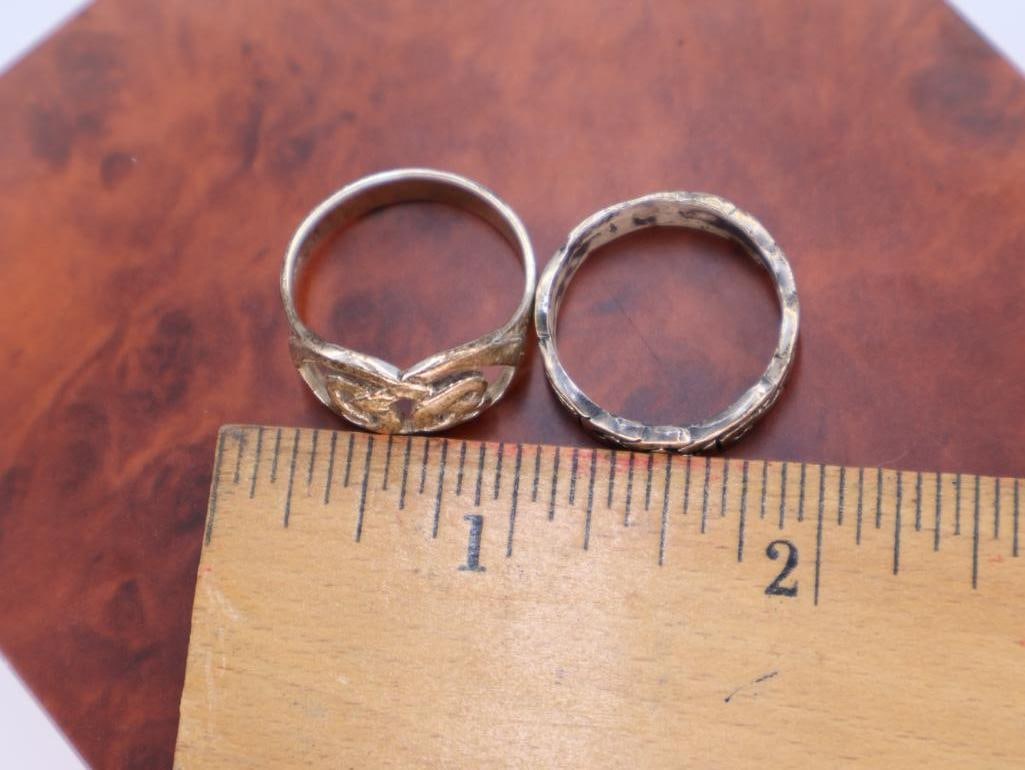 Two Sterling Silver Knot Rings - 3