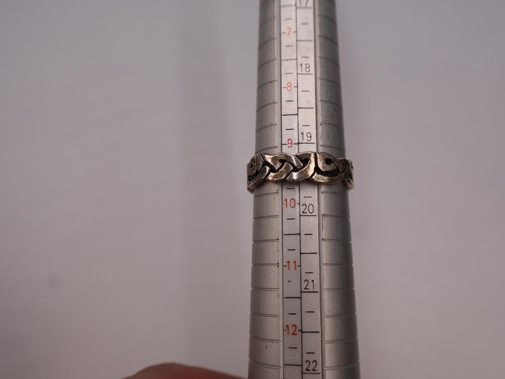 Two Sterling Silver Knot Rings - 8