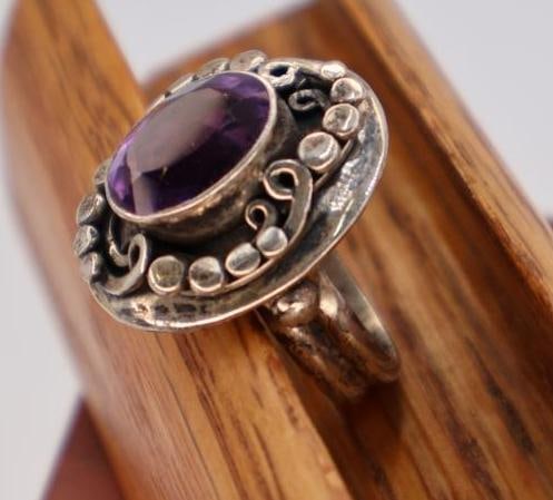 Sterling Silver Bohemian Amethest RIng - 3